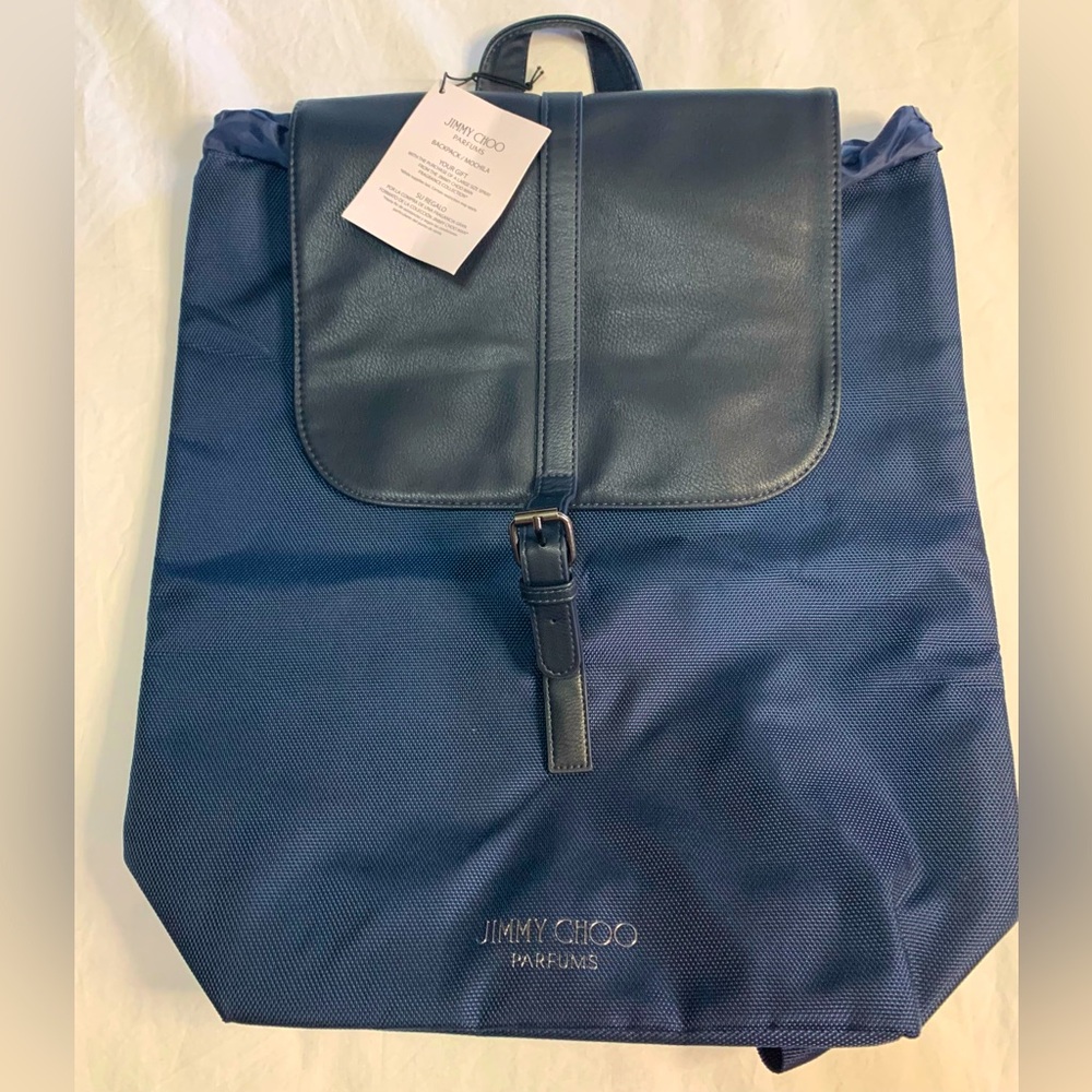 Jimmy Choo Parfums Navy Nylon Backpack